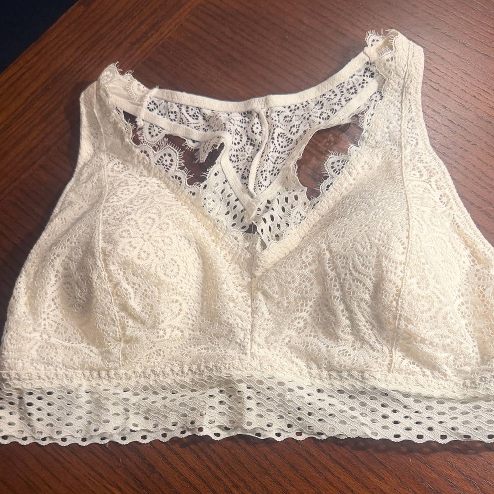 Maurices Cream Lace Bralette